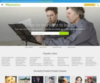 Apprentus.com(Private tutor to learn language) Screenshot