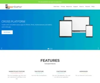 Apprikator.com(App maker) Screenshot