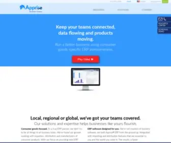 Apprise.com(ERP Software) Screenshot