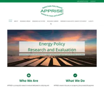 Appriseinc.org(Applied Public Policy Research Institute for Study and Evaluation) Screenshot