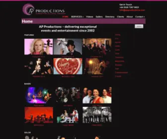 Approductions.com(Live Entertainment and Event Professionals) Screenshot