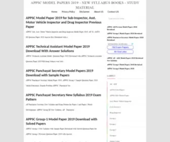 Appscmodelpapers.in(APPSC Model Papers 2020 Download for All Jobs New Syllabus Study Material) Screenshot