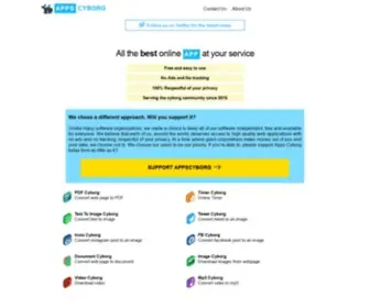Appscyborg.com(78 Essential Online Apps for Your Digital Needs) Screenshot