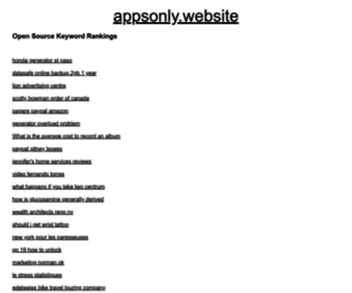 Appsonly.website(Keyword Rankings) Screenshot