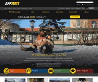 Appstate.edu(Appalachian State University) Screenshot