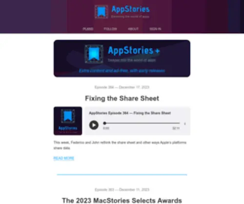 Appstories.net(A weekly exploration of the world of apps) Screenshot