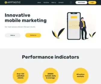 Apptastic.mobi(Mobile app marketing) Screenshot