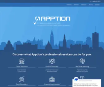 Apption.com(Cloud Solutions for Data Science) Screenshot