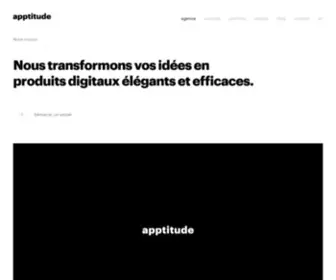 Apptitude.ch(L’agence d'innovation digitale web et mobile à Lausanne) Screenshot