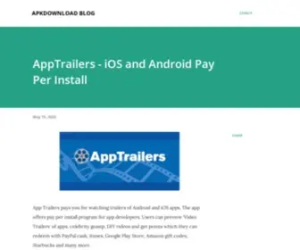Apptrailers.com(IOS and Android Pay Per Install) Screenshot