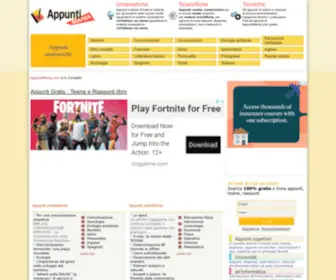 Appuntimania.com(Appunti Gratis) Screenshot