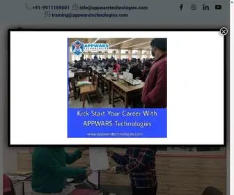 Appwarstechnologies.com(Best Software Training Company in Noida) Screenshot