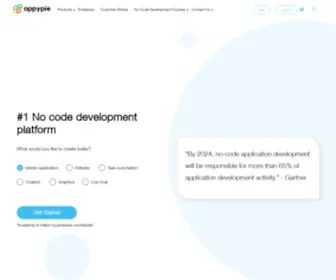 Appypieinc.com(Mobile App & Web Development Appy Pie) Screenshot