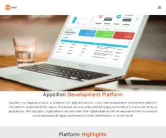 Appzillon.com(Appzillon Digital Banking Low code application development platform microapp architecture) Screenshot