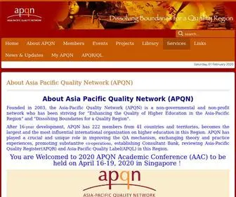 APQN.org(Asia Pacific Quality Network) Screenshot