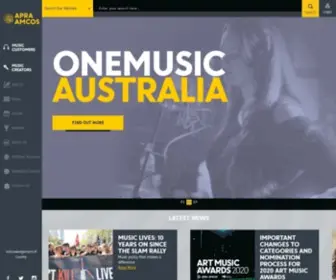 Apraamcos.com.au(APRA AMCOS APRA AMCOS Music Licensing & Royalties) Screenshot