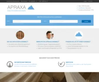 Apraxa.de(APRAXA Anwalt in Ihrer Nähe finden) Screenshot