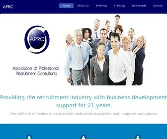APRC.co.uk(APRC Association of Professional Recruitment Consultants) Screenshot