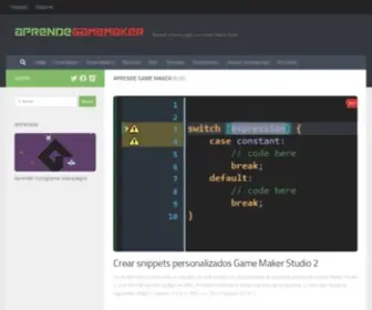 Aprendegamemaker.com(Aprende Game Maker) Screenshot