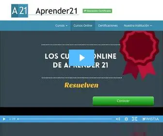 Aprender21.com.ar(Cursos Online de Aprender21) Screenshot