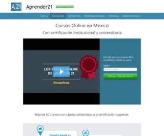 Aprender21.mx(Cursos Online de Aprender21) Screenshot