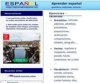Aprenderespanol.org(Aprende español con nuestros ejercicios) Screenshot