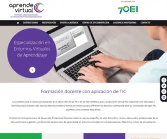 Aprendevirtual.org(Instituto Latinoamericano de Desarrollo Profesional Docente) Screenshot