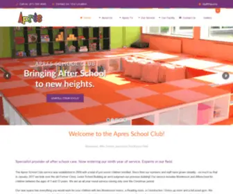 Apresschoolclub.com(Specialist provider of Montessori and After School Care) Screenshot