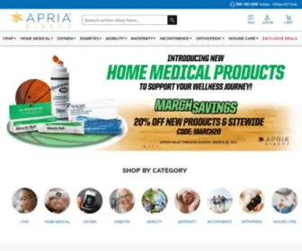 Apriadirect.com(Shop at apriadirect for all your home medical equipment & cpap needs) Screenshot