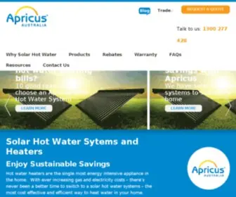 Apricus.com.au(Solar Hot Water Systems) Screenshot