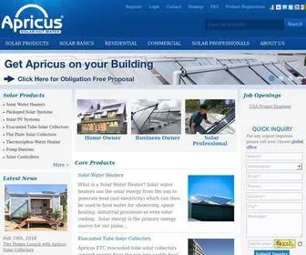 Apricus.com(Solar Water Heaters) Screenshot