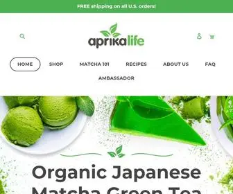 Aprikamatcha.com(Green Matcha Powder Store with 10% OFF) Screenshot