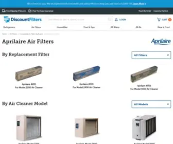 Aprilairehumidifierparts.com(Aprilaire Air Filters) Screenshot