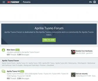 Apriliatuono.com(Aprilia Forum for Aprilia Motorcycles) Screenshot