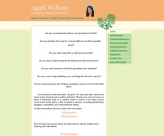 Aprilswords.com(Freelance Writer and Editor) Screenshot