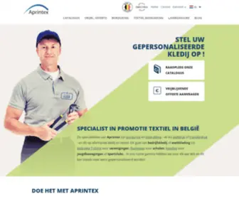 Aprintex.be(Borduring & bedrukking van promotioneel textiel) Screenshot