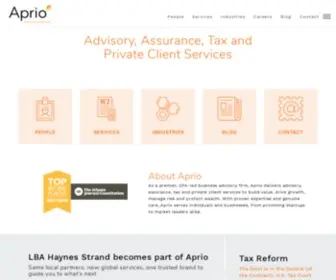 Aprio.com(Award-Winning CPA-led Business Advisory Firm) Screenshot
