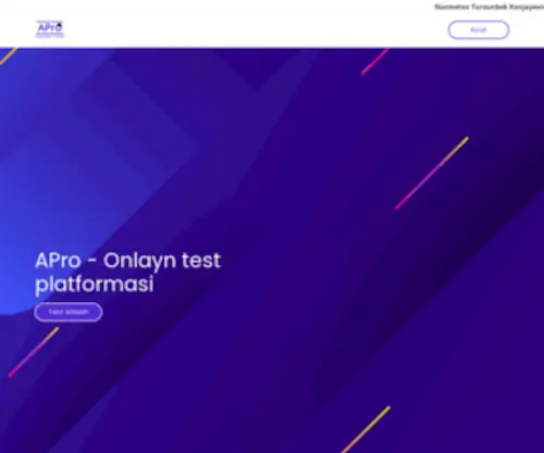 Apro.uz(Onlayn test platformasi) Screenshot