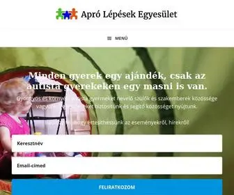 Aprolepesek.hu(Apró Lépések Egyesület) Screenshot
