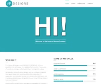 Aprongerdesigns.com(Freelance Graphic Designer) Screenshot