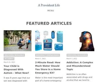 Aprovidentlife.org(Helping you improve yourself) Screenshot