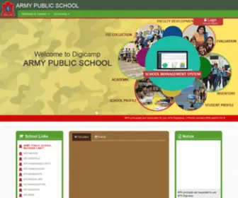 Apsdigicamps.com(Army Public School) Screenshot