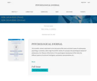 Apsijournal.com(PSYCHOLOGICAL JOURNAL) Screenshot