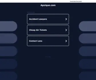 Apsique.com(Dit domein kan te koop zijn) Screenshot