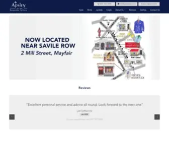 Apsleytailors.com(Bespoke Suits in London) Screenshot
