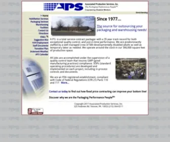 Apspackage.com(Associated Production Services) Screenshot