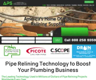 Apspipeliningsupplies.com(Pipe Relining) Screenshot