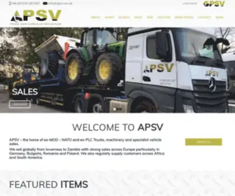 APSV.co.uk(Trucks, Plant & Specialist Vehicles Sales) Screenshot