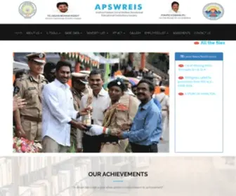 Apswreis.info(Official website of APSWREIS Amaravati) Screenshot