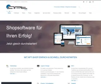 APT-Webservice.de(Apt-shop, Ihre Marke für Shop, Domain, E-Mail, Hosting, Server & Webentwicklung) Screenshot